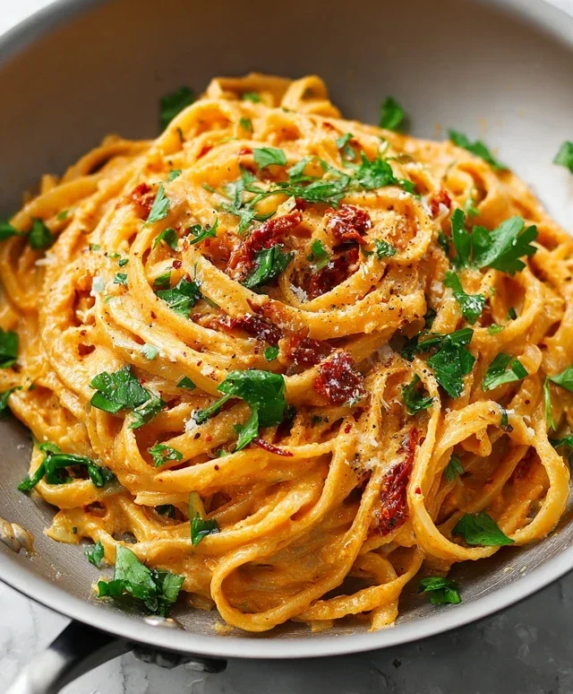 Vegan Creamy Sun Dried Tomato Pasta Recipe