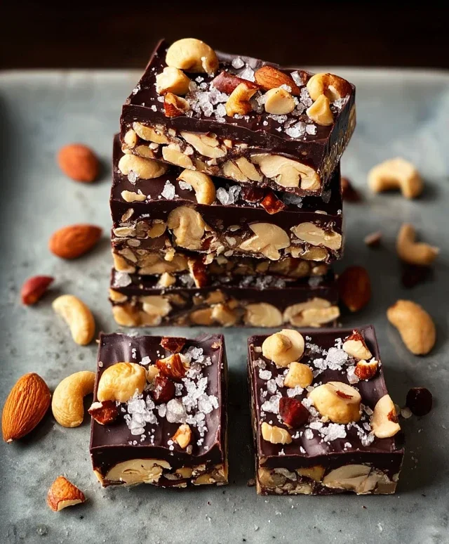 Dark Chocolate and Sea Salt Nut Bars