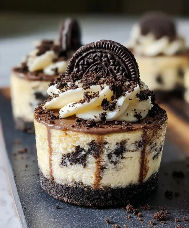 Oreo Overload Stuffed Mini Cheesecake