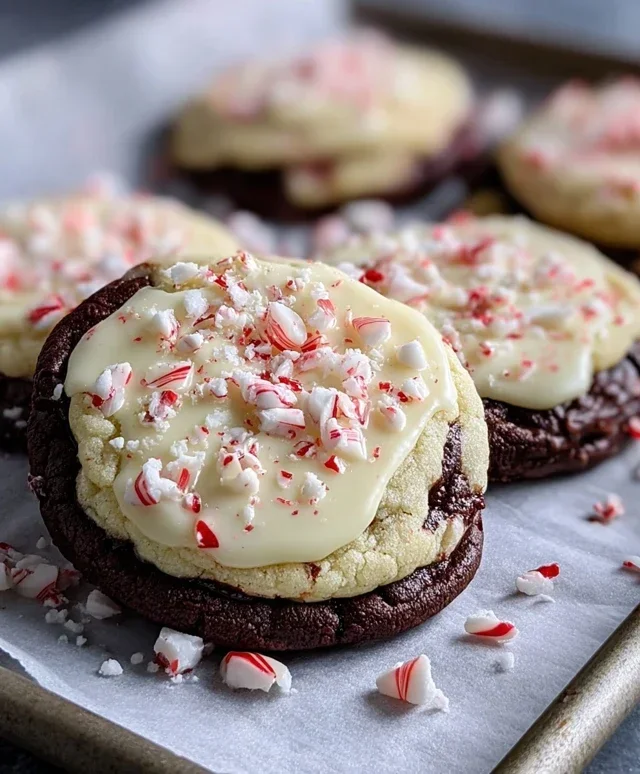 White Chocolate Peppermint Bark Cookies