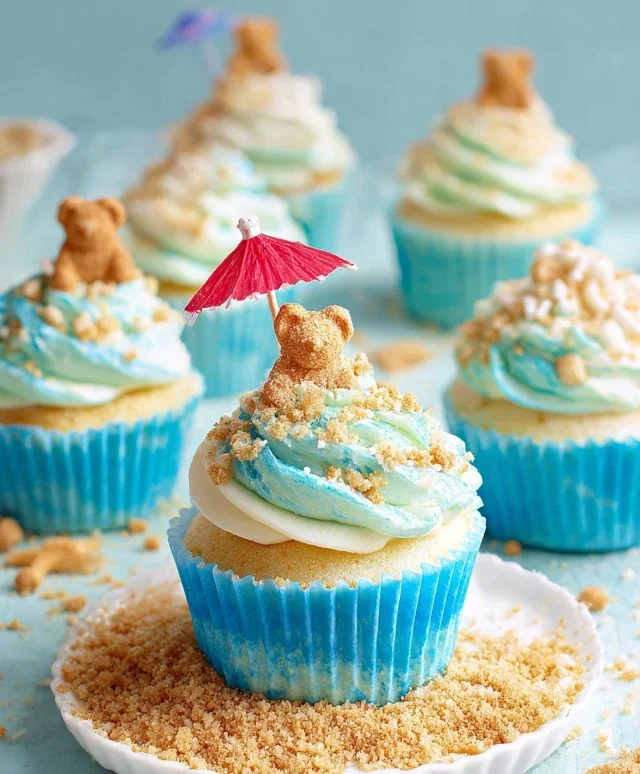 Beach Party Cupcakes