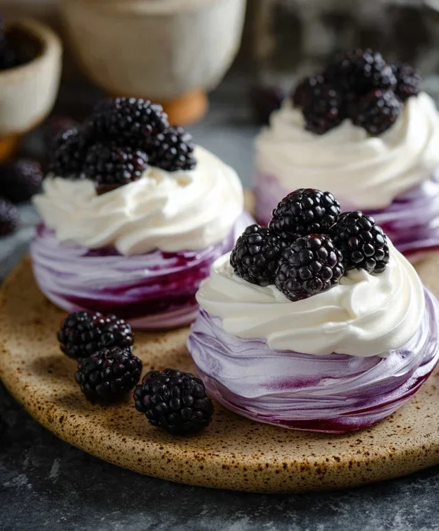 Blackberry Pavlovas