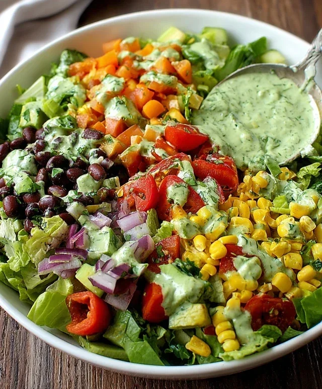 Southwestern Chopped Salad with Cilantro-Lime Dressing