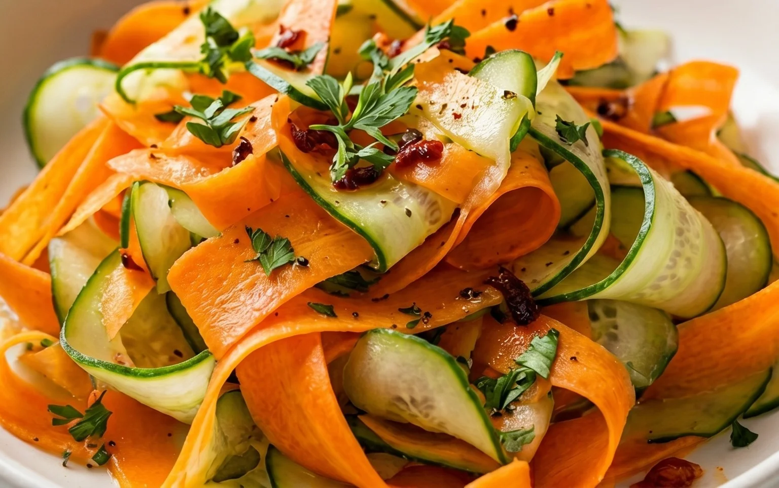 Carrot and Cucumber Ribbon Salad