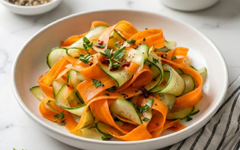 Carrot and Cucumber Ribbon Salad