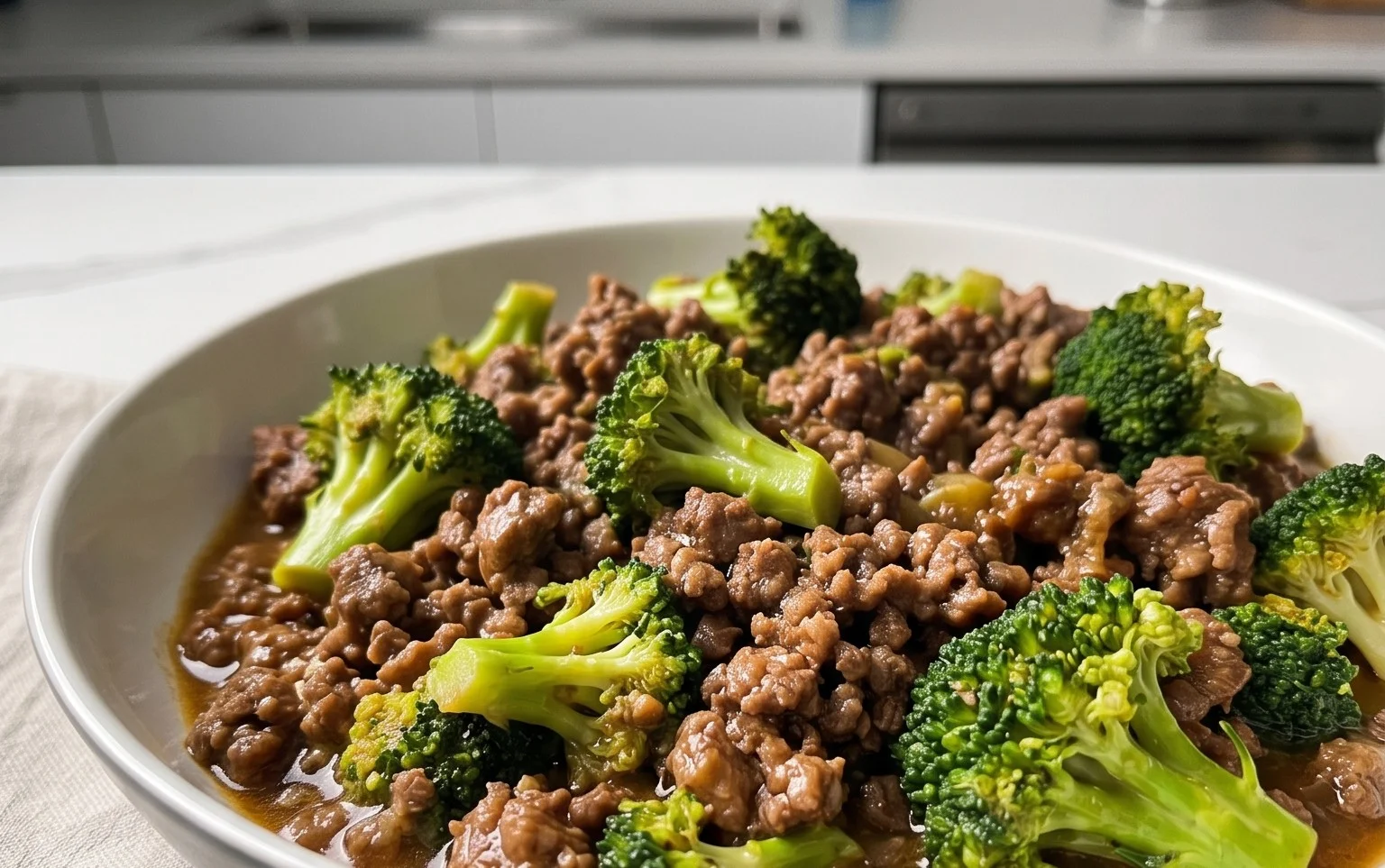 Ground Beef and Broccoli