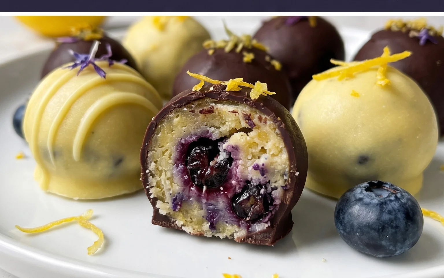 LEMON BLUEBERRY TRUFFLES 