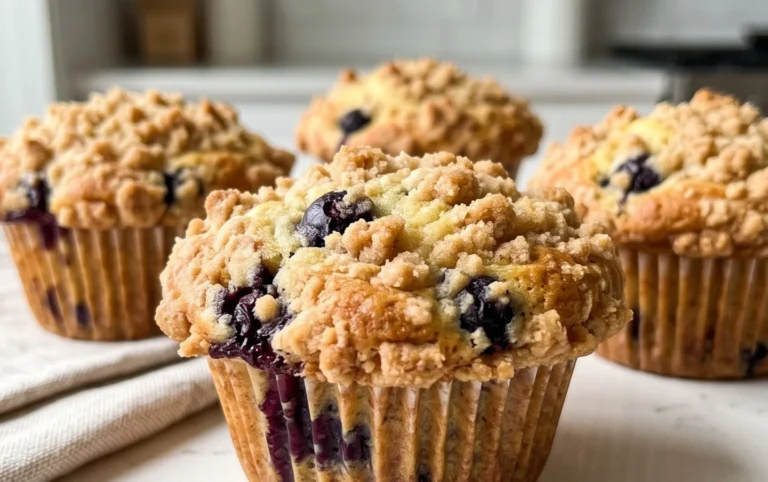 Lemon Blueberry Streusel Muffins