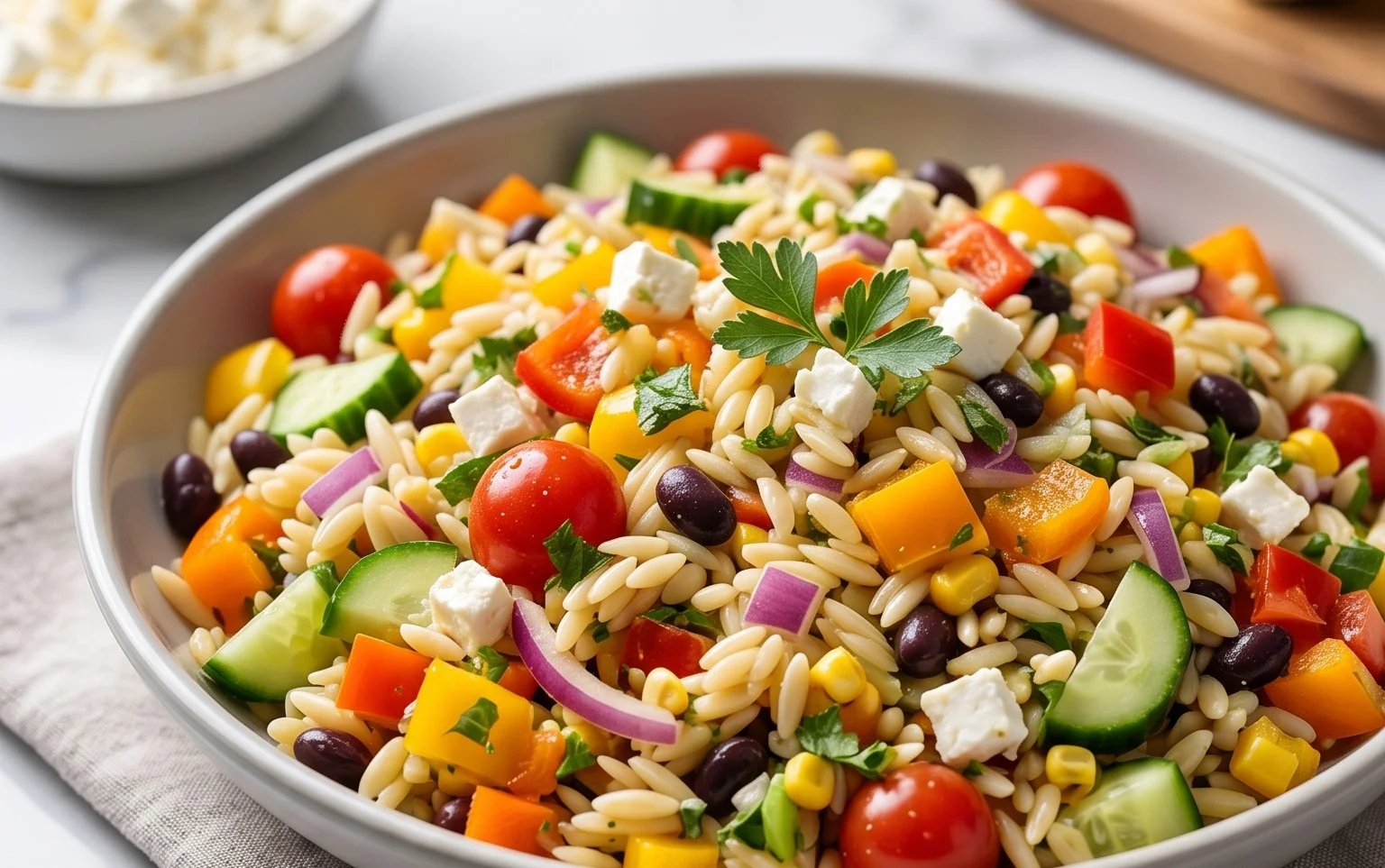 Rainbow Orzo Salad