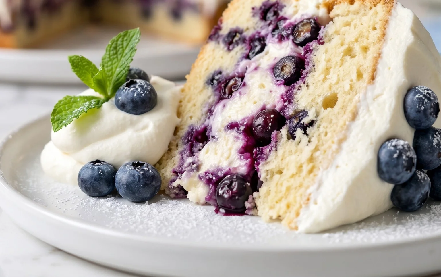 Nova Scotia Blueberry Cream Cake