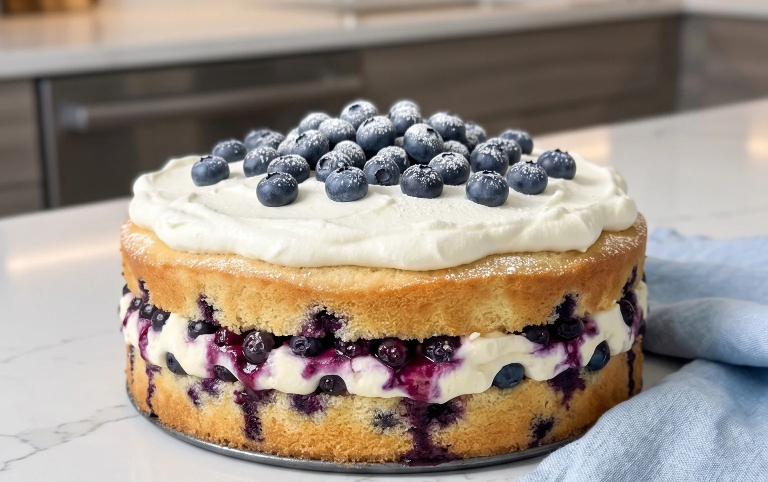 Nova Scotia Blueberry Cream Cake