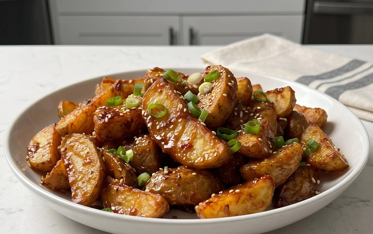 Crispy Honey Chilli Potatoes