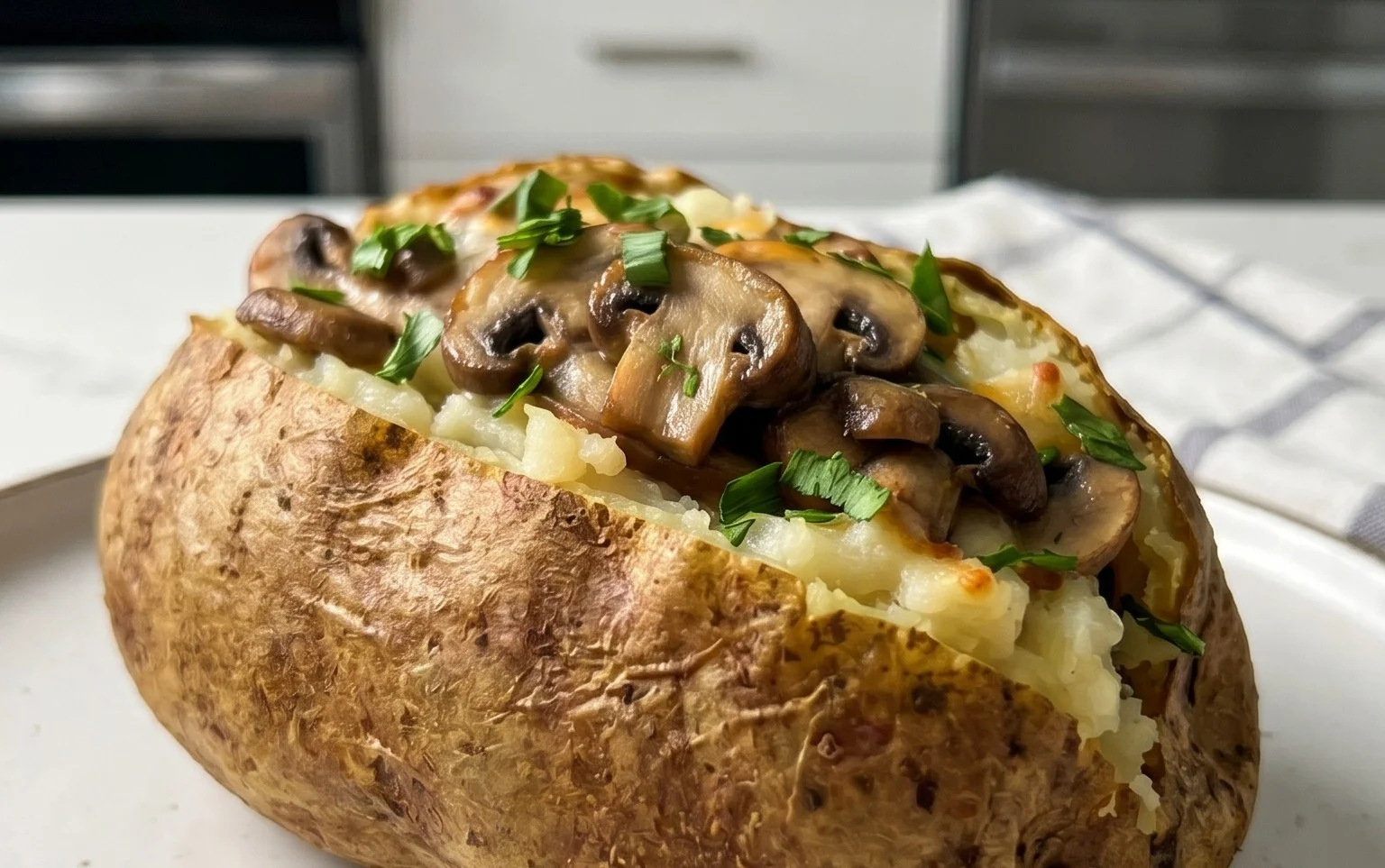 The Ultimate Stuffed Baked Potatoes with Mushrooms