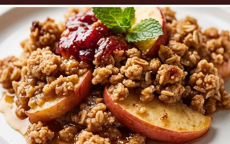 Healthy Breakfast Apple Crum extractble