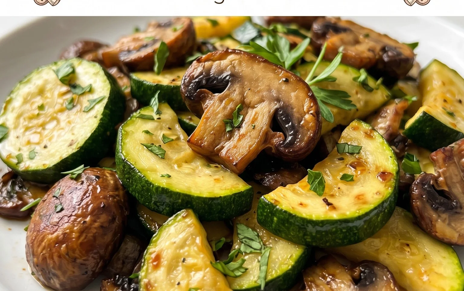 Skillet Zucchini and Mushrooms