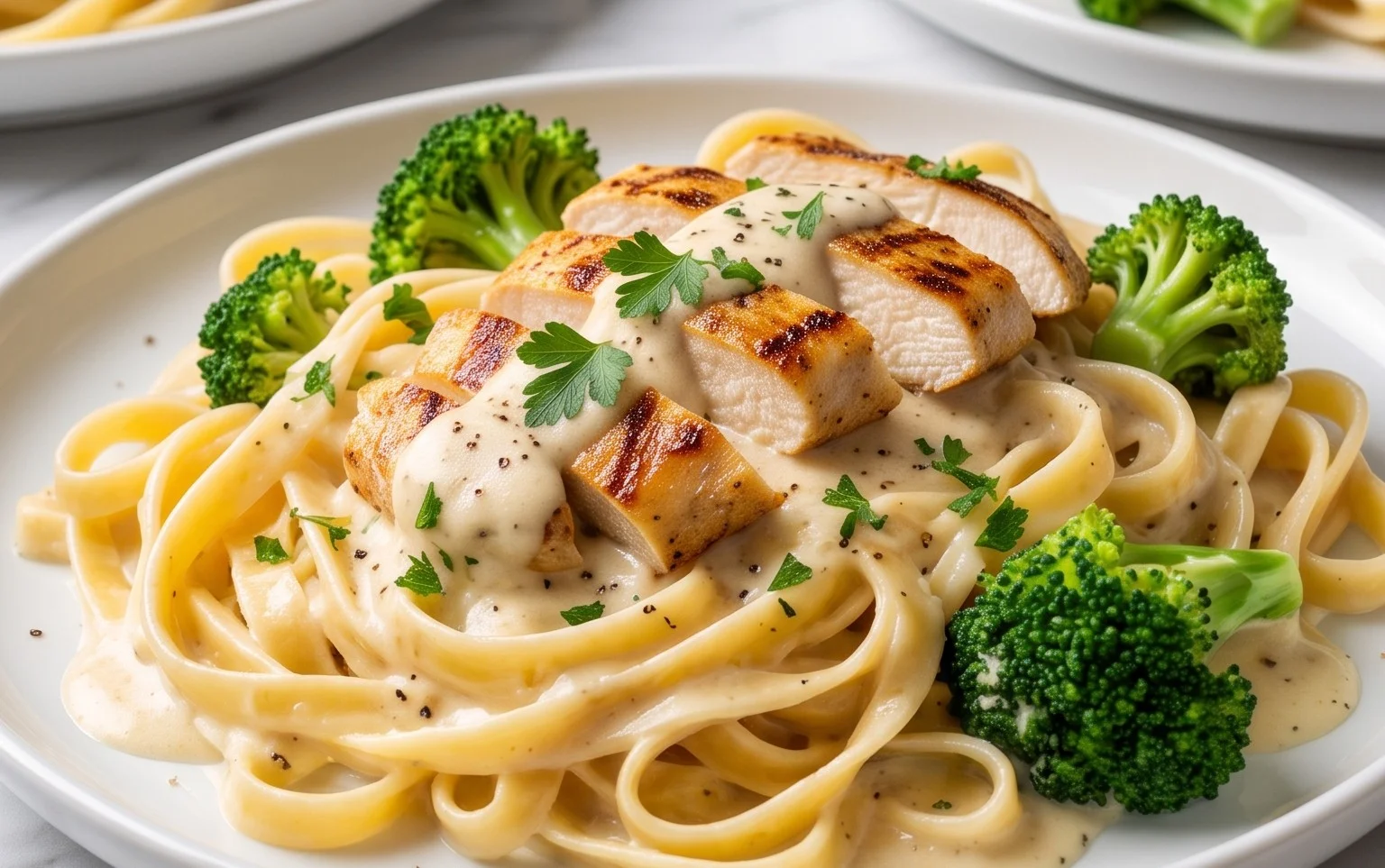 Low Calorie Chicken Alfredo