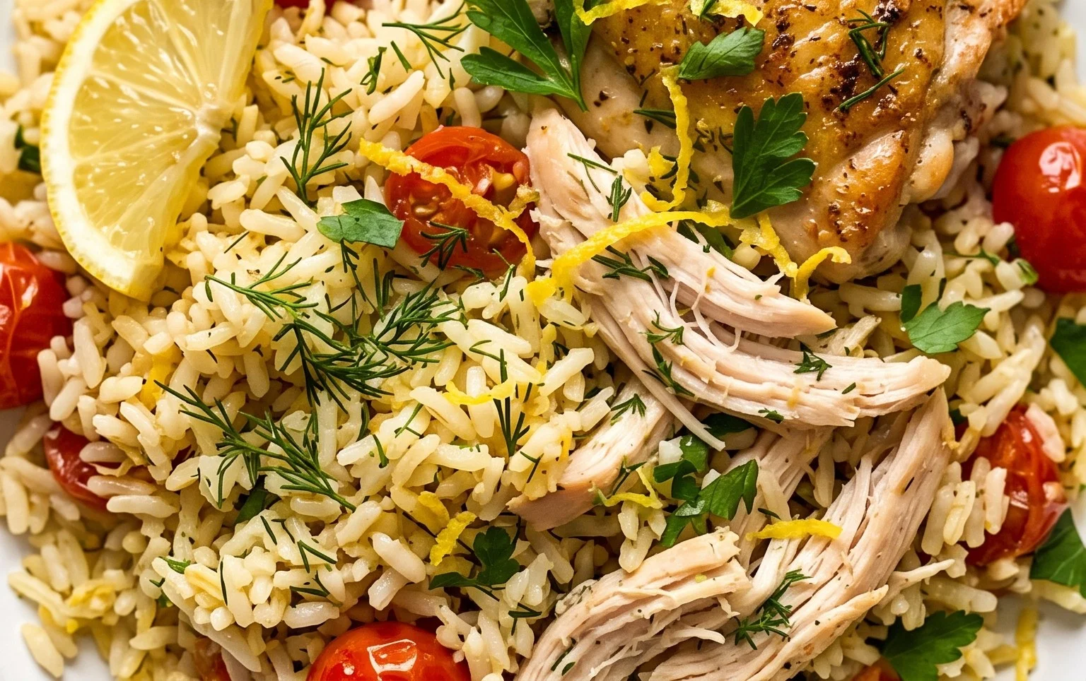 Greek Chicken and Lemon Rice (30 Minutes, One-Pot)