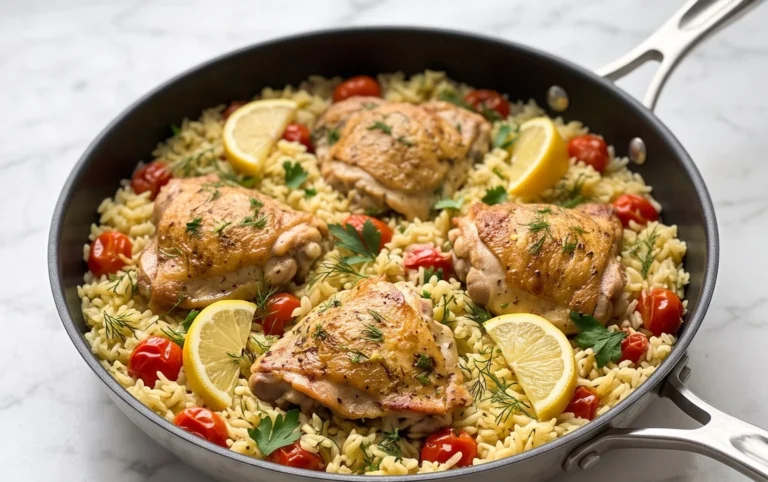 Greek Chicken and Lemon Rice (30 Minutes, One-Pot)