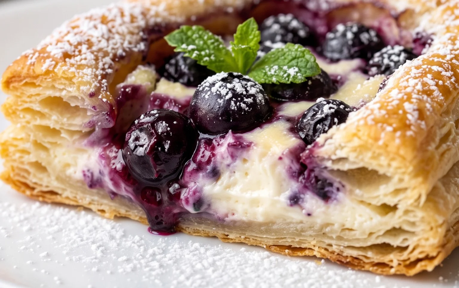Blueberry Cream Cheese Puff Pastry