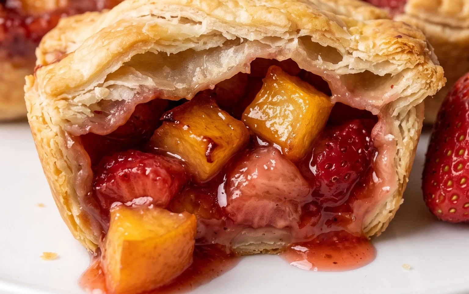 Strawberry Peach Pie Bites