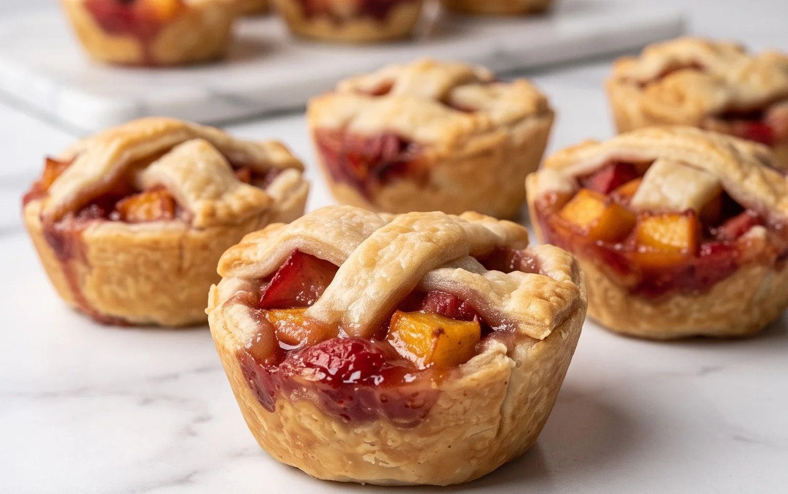 Strawberry Peach Pie Bites