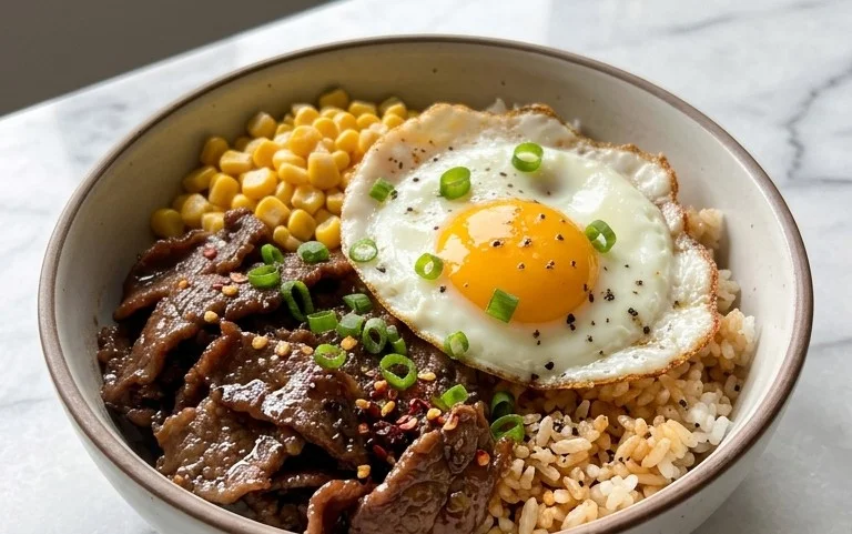 Beef Pepper Rice Bowl is a delicious meal option.