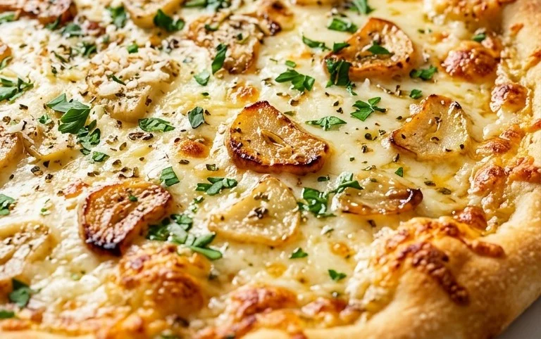 buttery garlic pizza