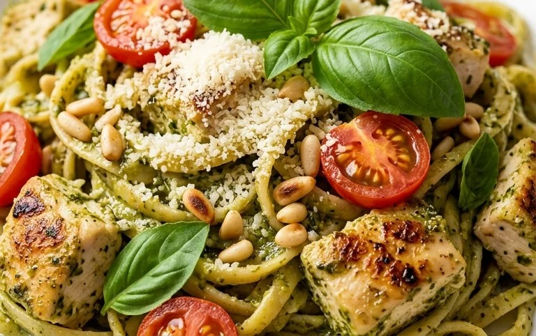 Creamy Chicken Pesto Pasta