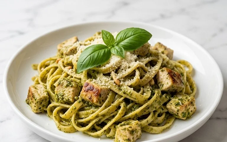 Creamy Chicken Pesto Pasta