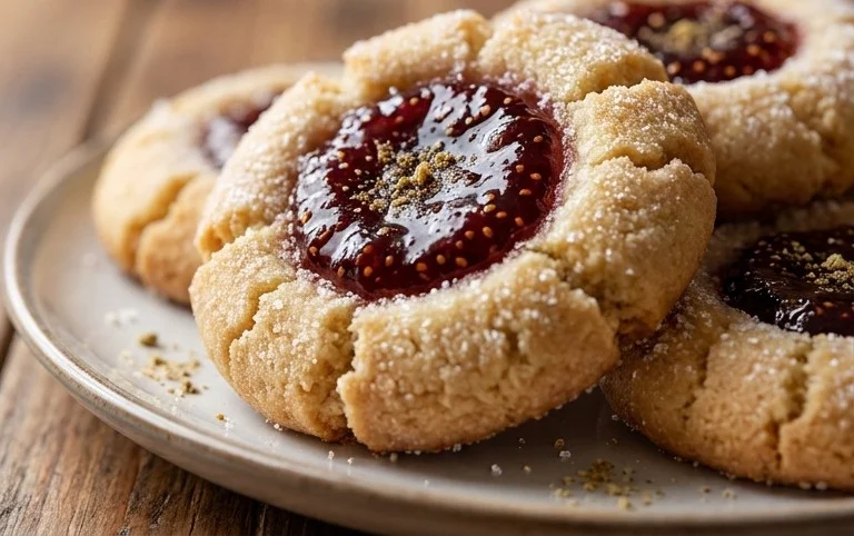 Cardamom Fig Thumbprint Cookies
