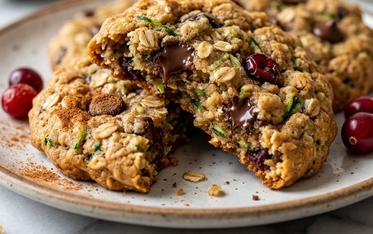 Healthy Zucchini Oatmeal Cookies
