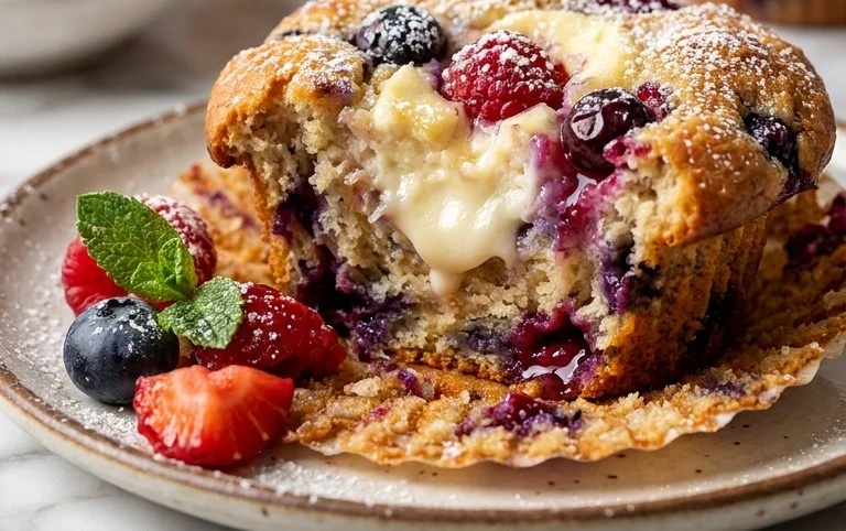 Berry Cream Cheese Muffins