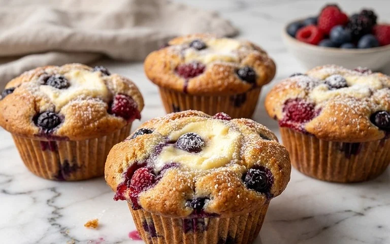 Berry Cream Cheese Muffins