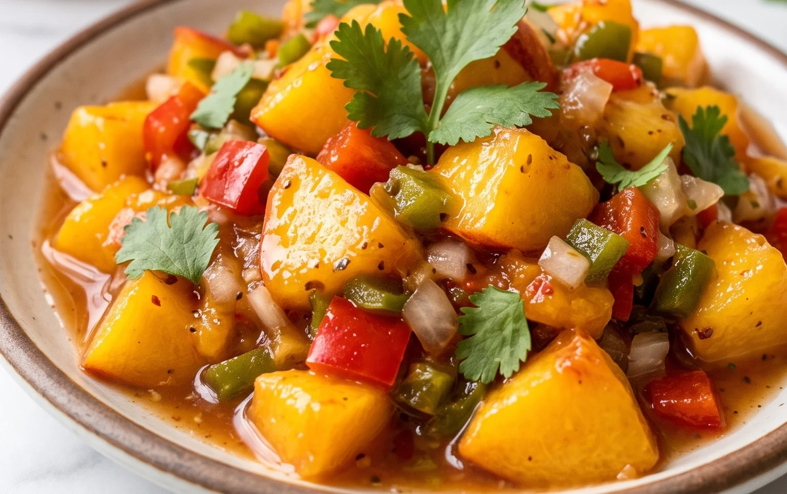 Sweet & Spicy Peach Salsa Canning Recipe
