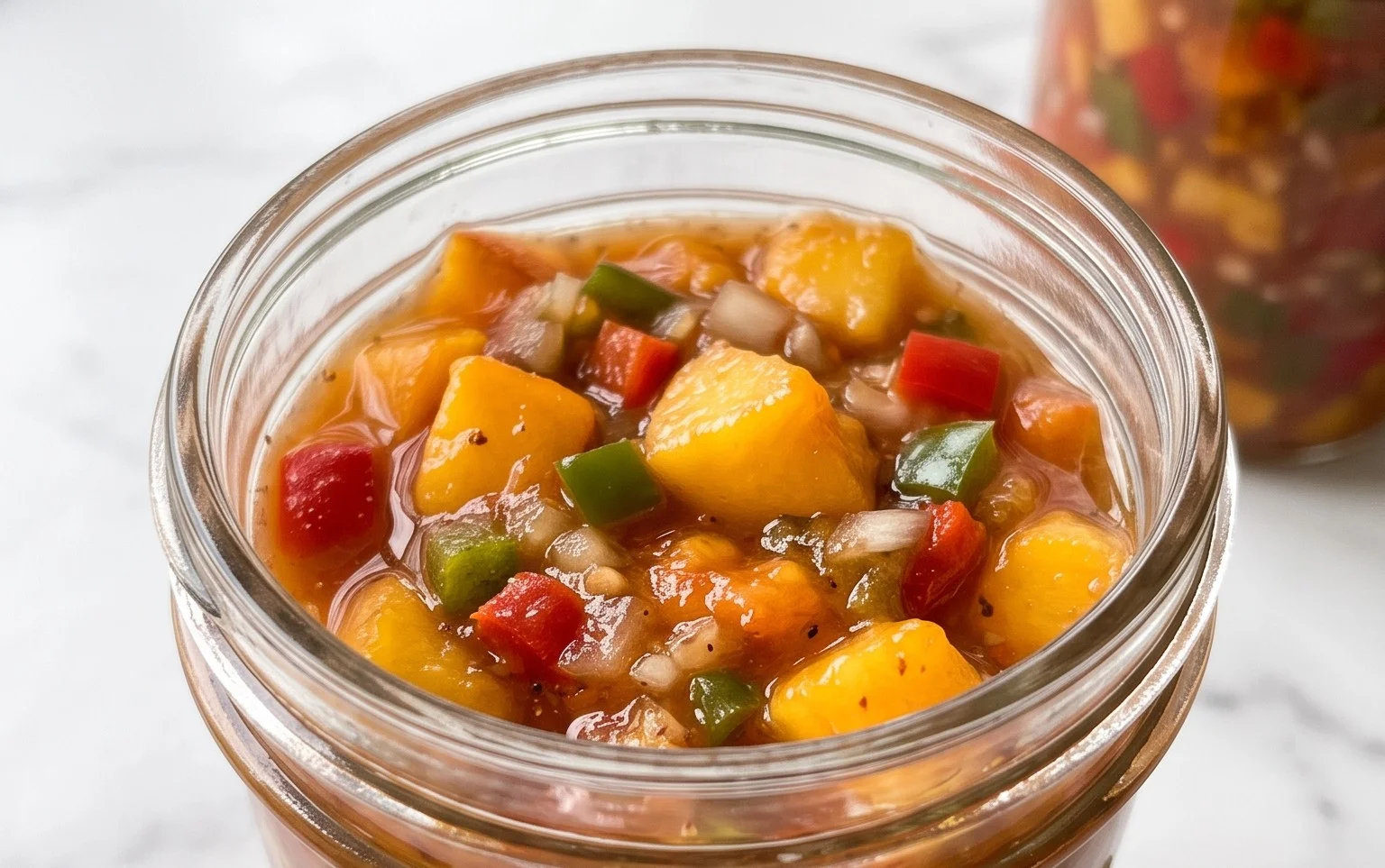 Sweet & Spicy Peach Salsa Canning Recipe