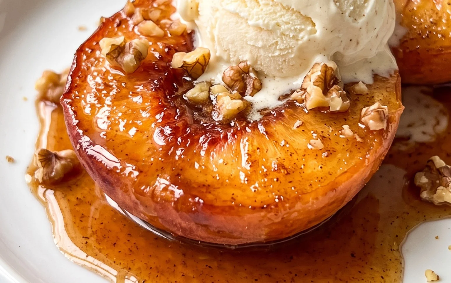 Cinnamon Sugar Baked Peaches