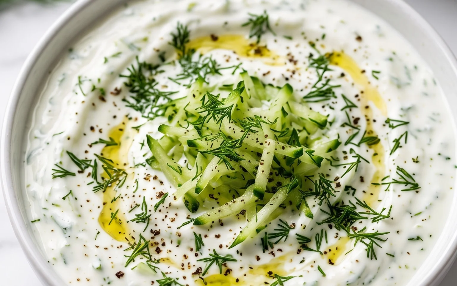 Cucumber Dip with Sour Cream and Dill