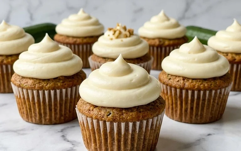 Zucchini Cupcakes with Cream Cheese Frosting