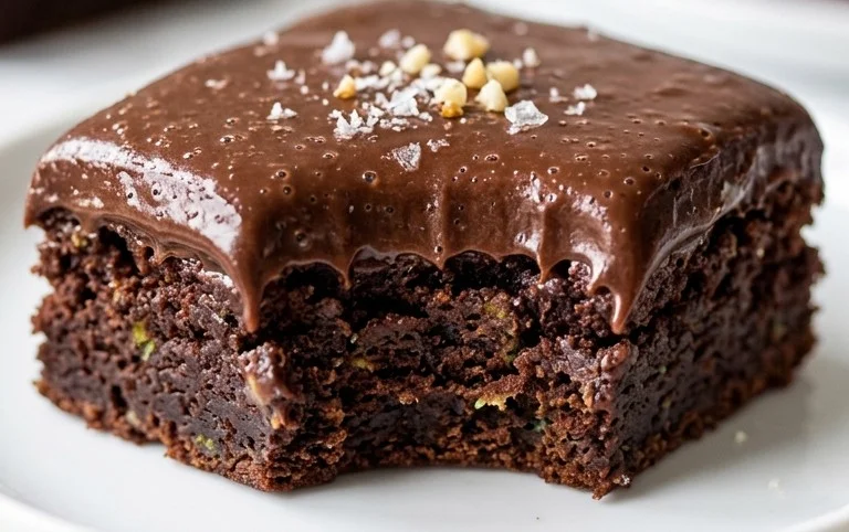 Zucchini Brownies with 1 minute Frosting!