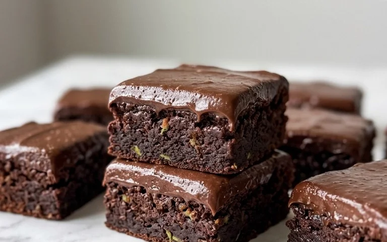 Zucchini Brownies with 1 minute Frosting!