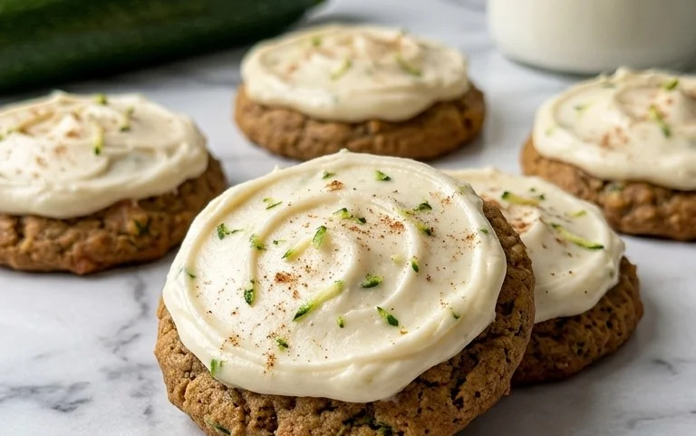 Zucchini Cookies with Cream Cheese Frosting